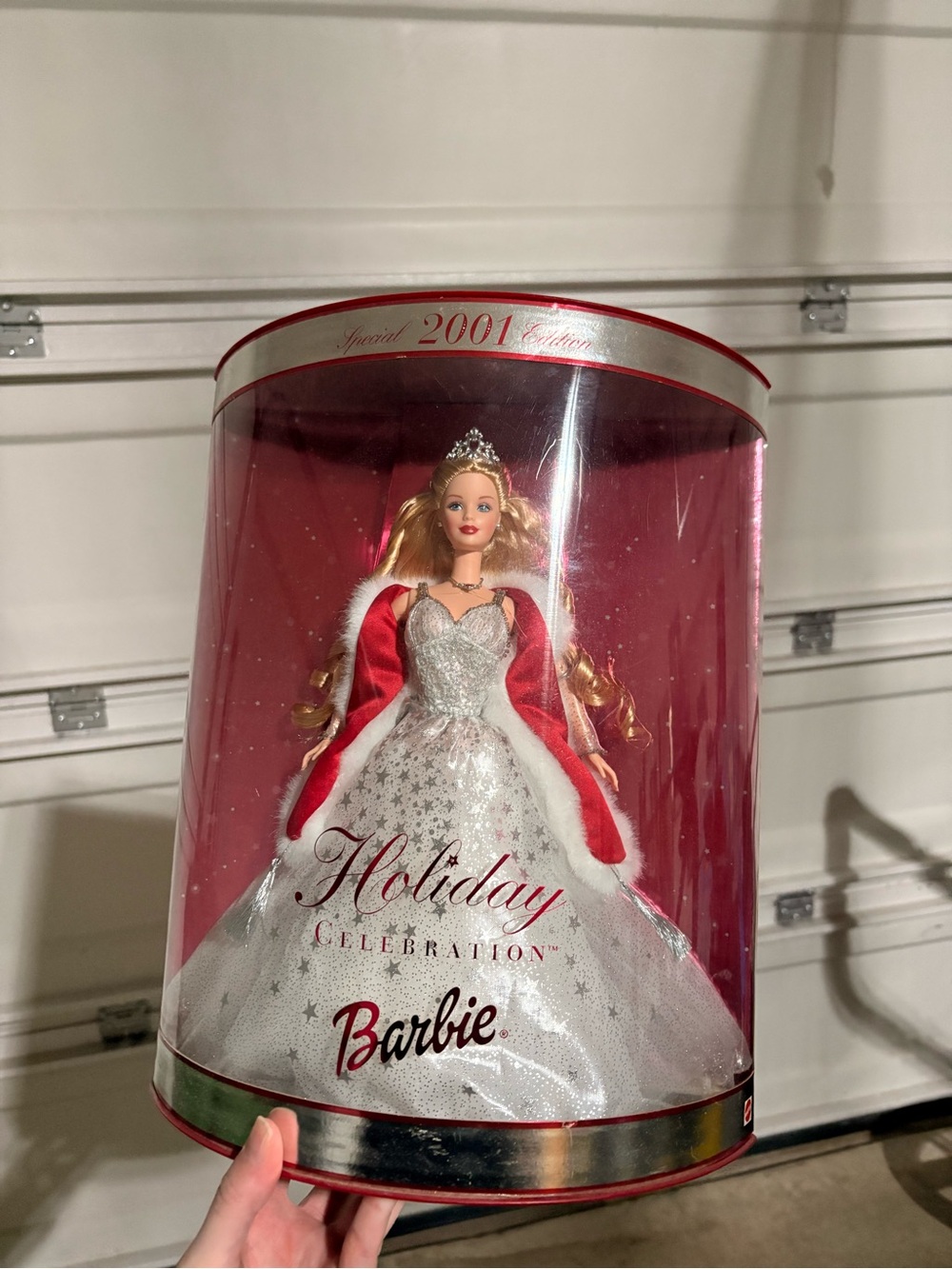 Barbie Holiday Celebration Doll in Silver Gown with Red Trim